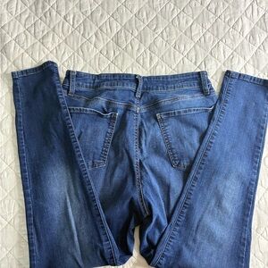 SO Women's Blue Jeans Jeggings buttonfly